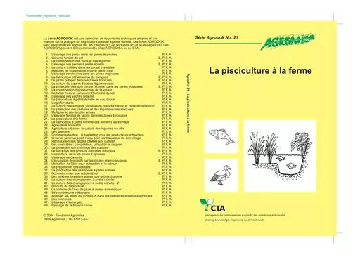 Agrodok 21 La pisciculture a la ferme