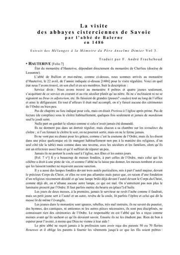 Visite 1486 abbayes cisterciennes savoie