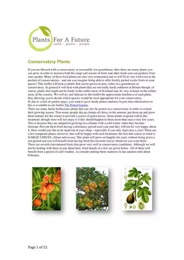 Conservatory plants