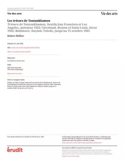 Tresors de Toutankhamon