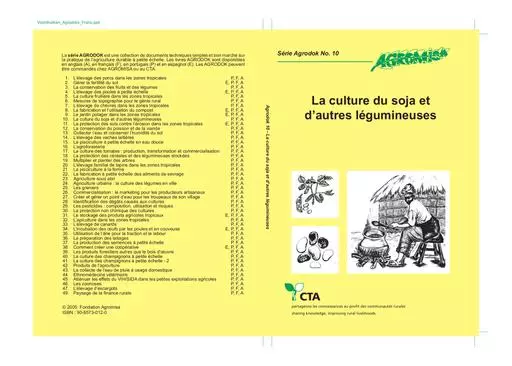 Agrodok   10   La culture du soja et d autres legumineuses