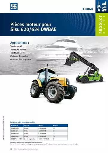 Pièces moteur pour Sisu 620634 DWBAE 55189 (1)