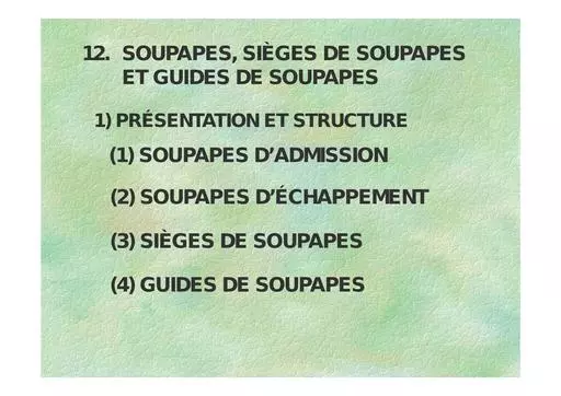 Automemo  soupapes   moteur