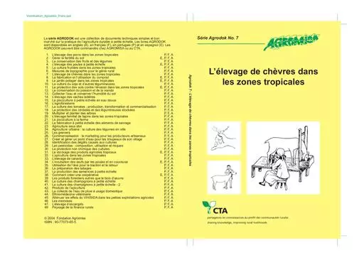 Agrodok   7   Elevage de Chevres en zone tropicale