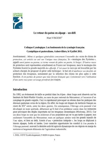 Leretourdupatouenalpage Undefi MVincent revEthnozoot