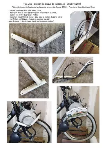 Tuto solex support de plaque rando
