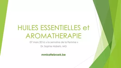 Aromatherapie généralités