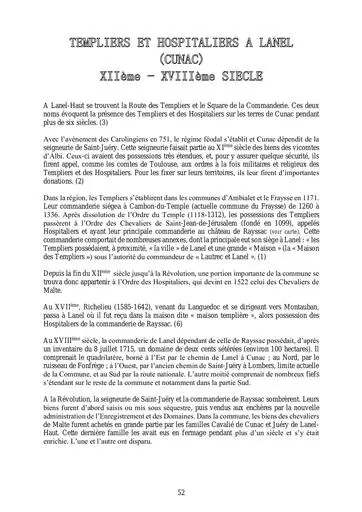 Templiers et hospitaliers    lanel cunac