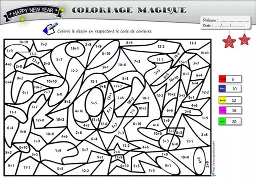Coloriage magique 2021 cp