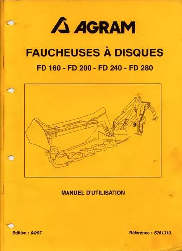 Faucheuse agram fd160 manuel