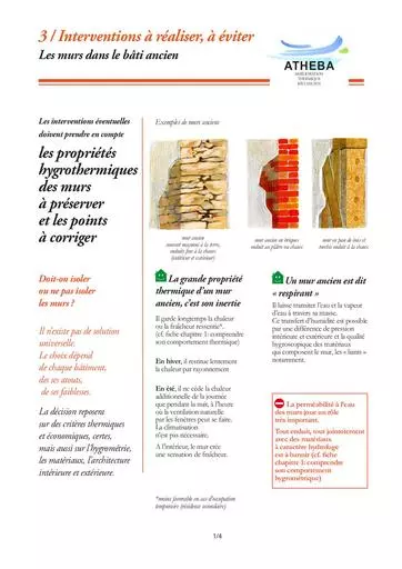 ATHEBA murs dans le bati ancien