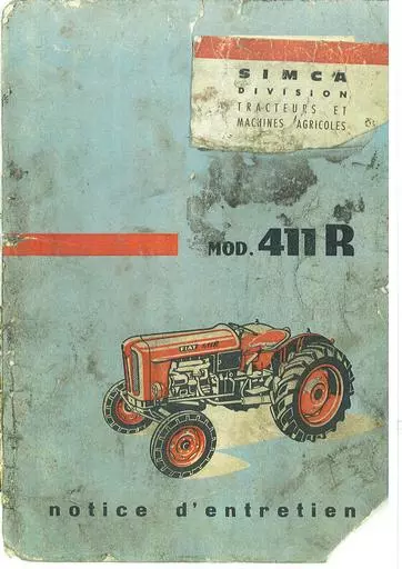 Fiat simca someca 411R notice entretien