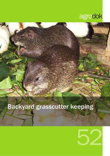 Agrodok 52 grasscutter keeping