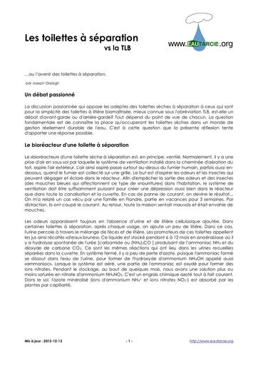 Article toilettes separation vs tlb fr