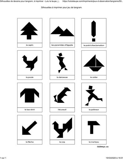 Modeles tangram