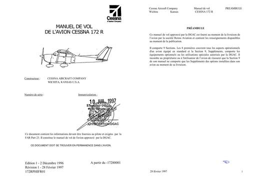 Manuel de vol cessna 172r