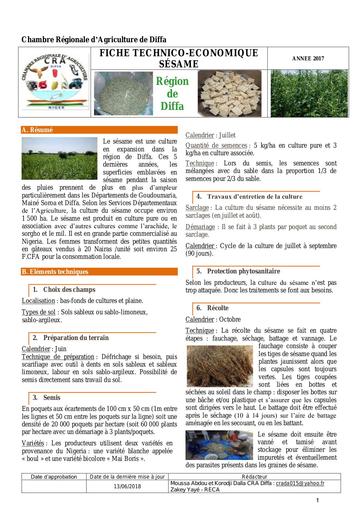 FTE Sesame CRA Diffa Juin2018