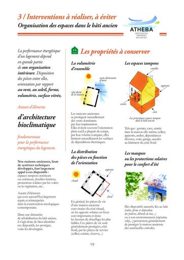 ATHEBA organisation espace dans le bati ancien