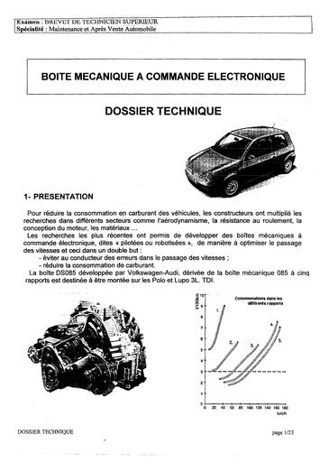 Boite de vitesse mecanique a commande electrique ANFA