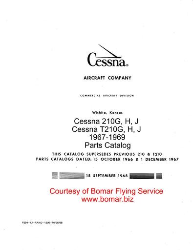 Cessna 210 C210G J T210G J 1967 1969 PartsCatalog v1968
