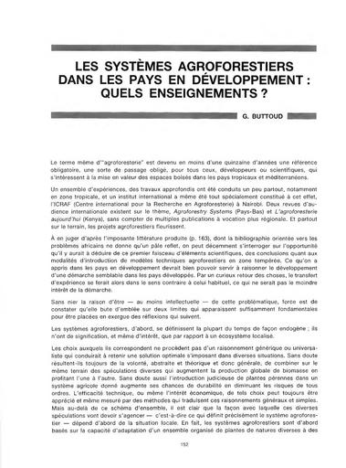 Agroforesterie pays emergents