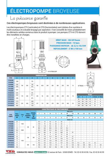 ELECTROPOMPE BROYEUSE CRD
