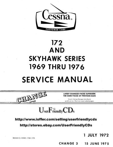 Cessna 172 & Skyhawk Series Service Manual (1969   1976)
