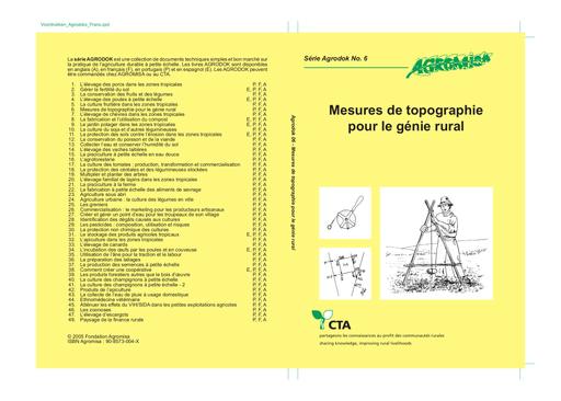 Agrodok   6   Mesures de topographie pour le genie rural