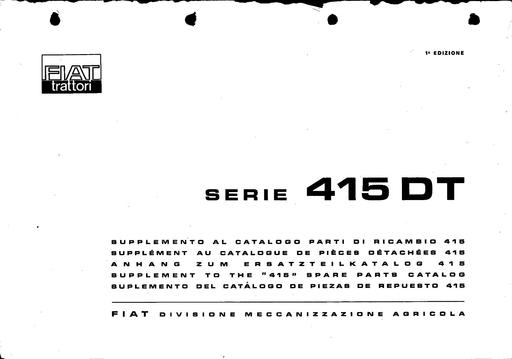 Pieces detachees SOMECA 415 DT