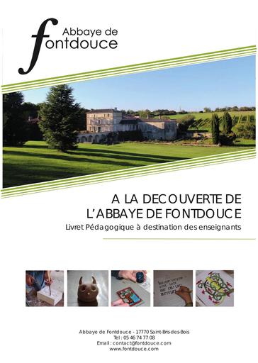 Livret pedagogique abbaye de Fontdouce 2017 2018