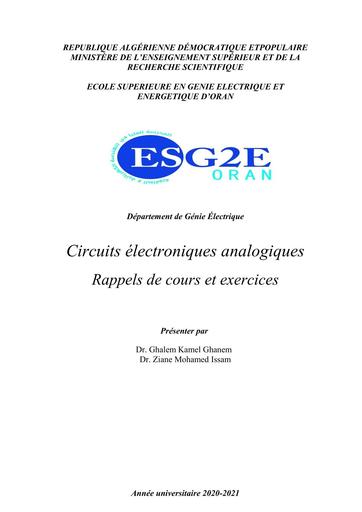 Circuits electroniques analogiques