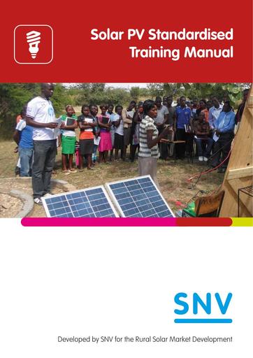 Solar pv   standardised training manual
