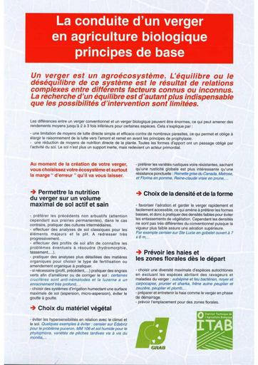 Conduite verger bio GRAB ITAB