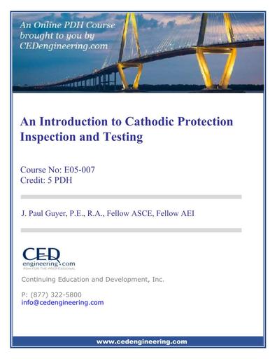 E05 007   An Introduction to Cathodic Protection Inspection and Testing   US