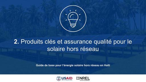 NREL solaire hors reseau   produits