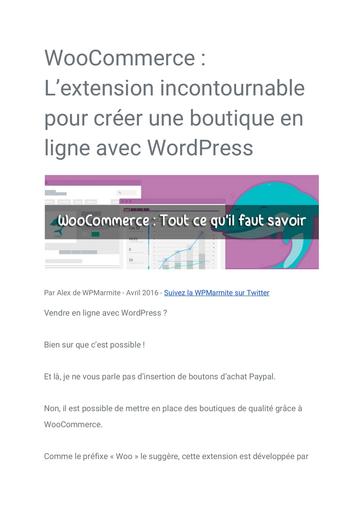 Guide woocommerce wpmarmite