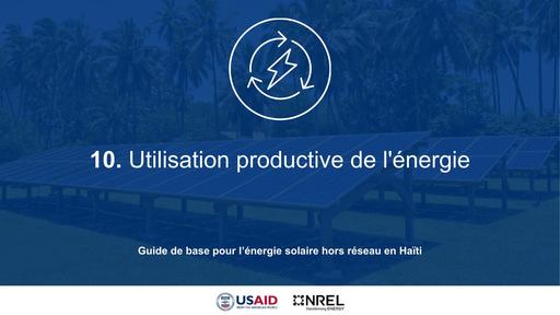 NREL 10 usage productif energie