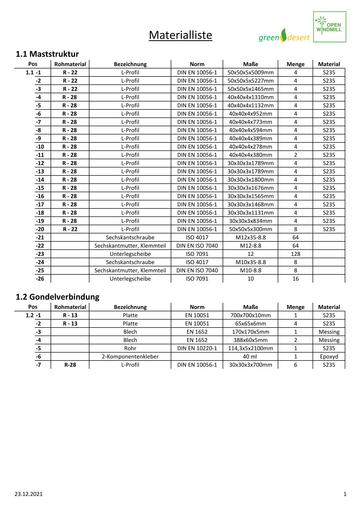 KUKATE34K Stuckliste