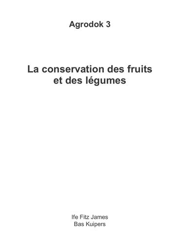 Agrodok   3   La conservation des fruits et des legumes
