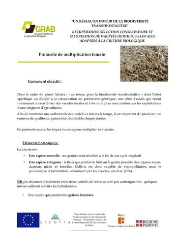 Fiche multiplication tomate bio