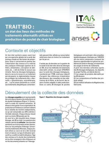 Synthese Traitements alternatifs en poulets bio ITAB ANSES 2017