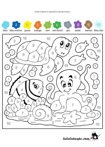 Coloriage code 6