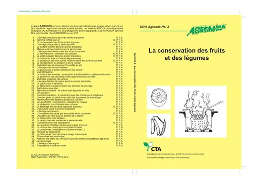 Conservation des  fruits et  legumes par Agrodok1