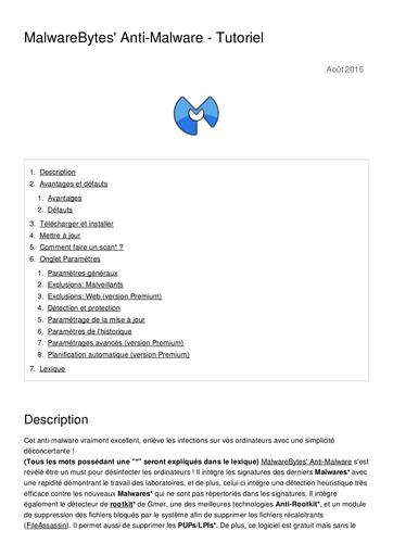 Malwarebytes anti malware tutoriel 15773 nt4yhn