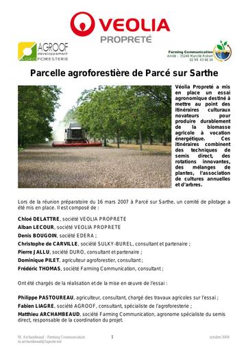 Agroforesterie AGROOF projet tcs biomasse