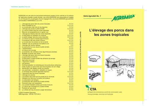 Agrodok   1   Elevage des Porcs en zone tropicale par Agrodok