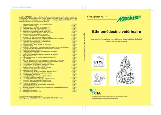 Agrodok   44   Ethnomedecine veterinaire   betail en afrique subsaharienne