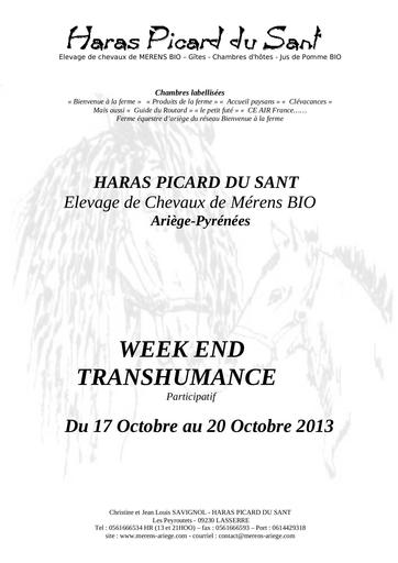 2013 Transhumance retour Massat