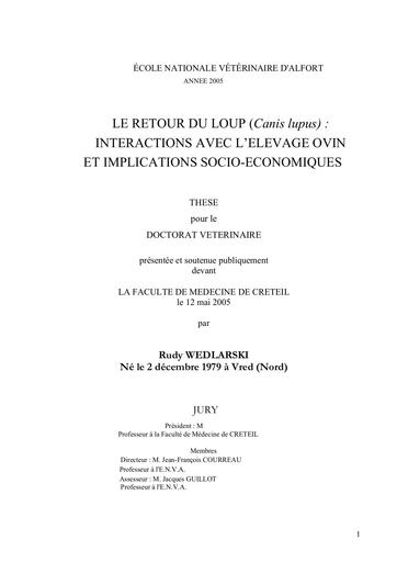 Retour du loup   elevage