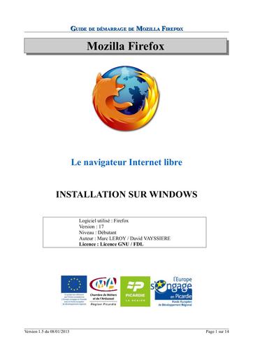 Guide de demarrage firefox